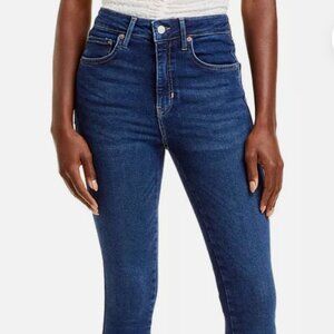 Free People High-Rise Raw-Edge Skinny Jeans Size 28 Retail $78